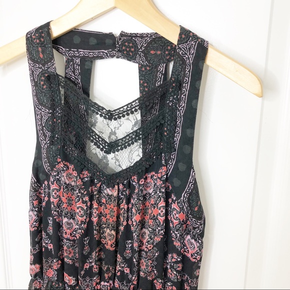 Free People Boho Moroccan Print Maxi Dress Size 0 - Picture 5 of 8